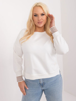 Hurt Ecru bluzka plus size z okrągłym dekoltem