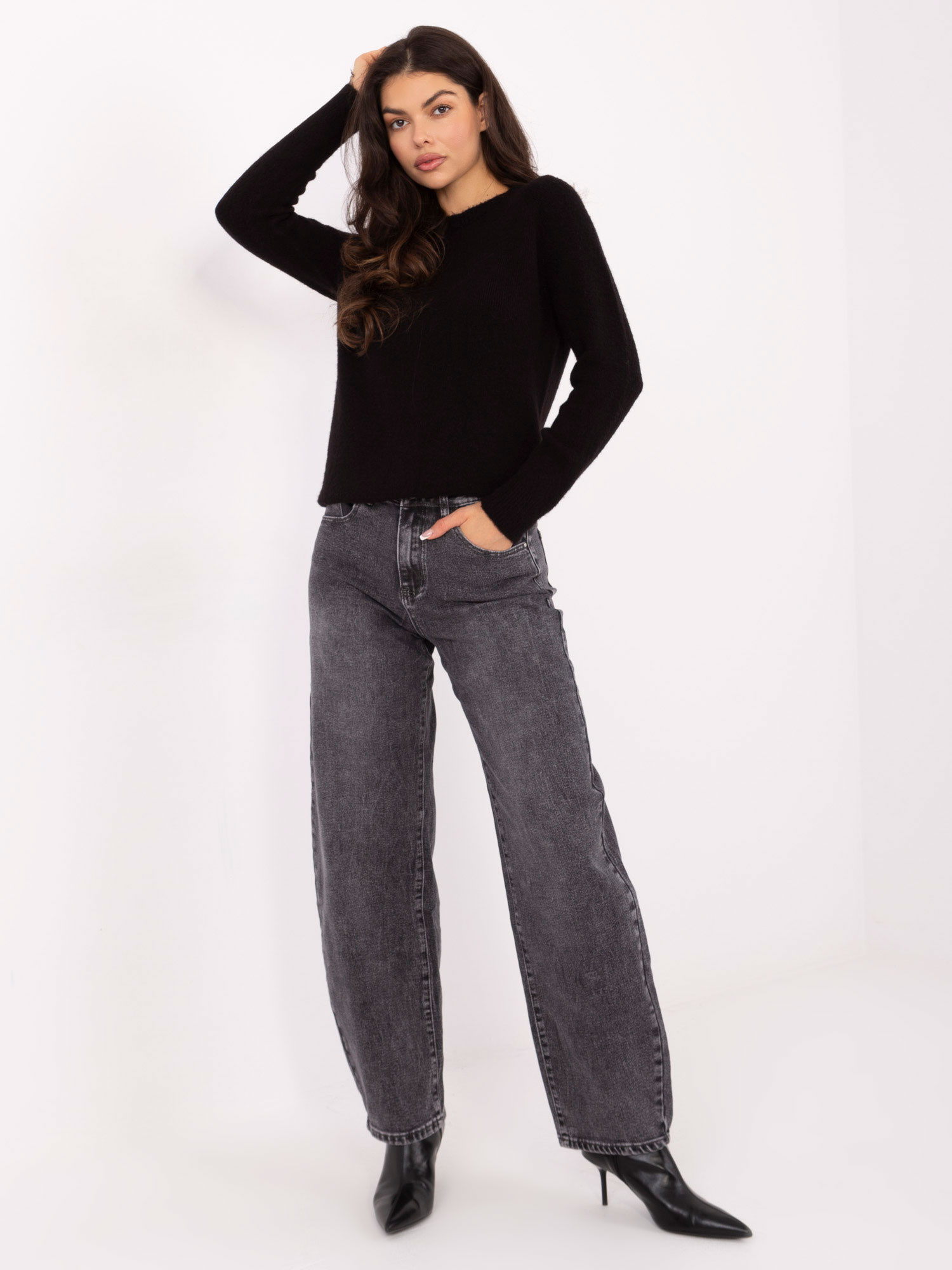 Sweter ciemny czerwony