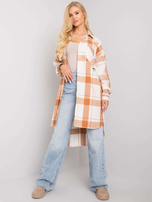 Camelowa długa koszula damska Tiannah