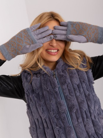 Großhandel graue Touchscreen-Handschuhe mit Aufsatz.