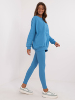 Hurt Niebieski dwuczęściowy komplet dresowy z napisem