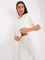 Hurtownia Ecru ocieplany komplet dresowy z bluzą