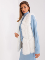 Hurtownia Ecru kamizelka futrzana z podszewką