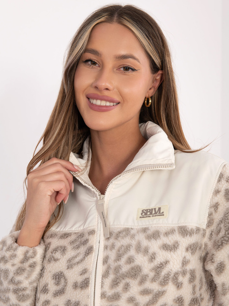 Beżowa polarowa kurtka z suwakiem SUBLEVEL