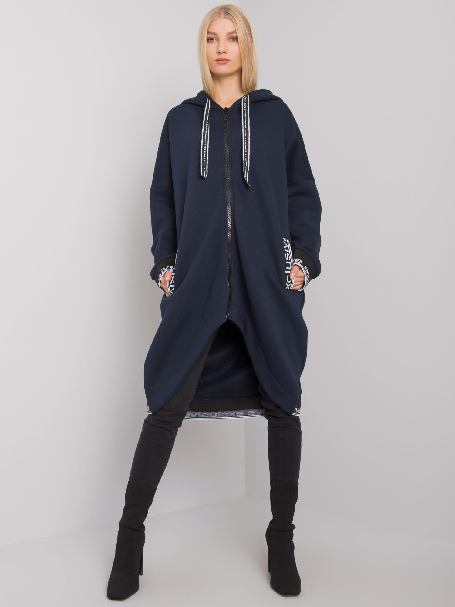 Modra zip-up kapa s kapuco Mayar.