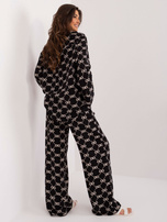 Hurt Czarny dwuczęściowy komplet letni z nadrukiem