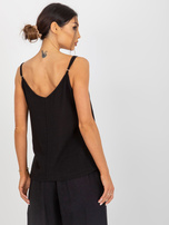 Hurtownia Czarny damski top na ramiączkach OCH BELLA