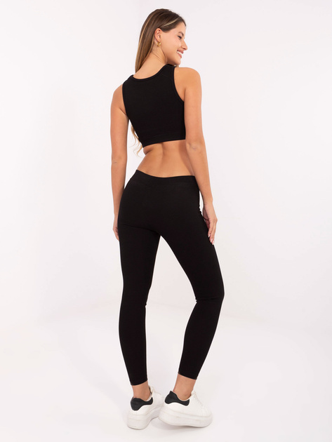 Czarny dwuczęściowy komplet sportowy FOR FITNESS