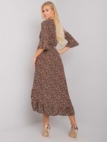 Czarna wzorzysta sukienka z falbaną Williamson OCH BELLA