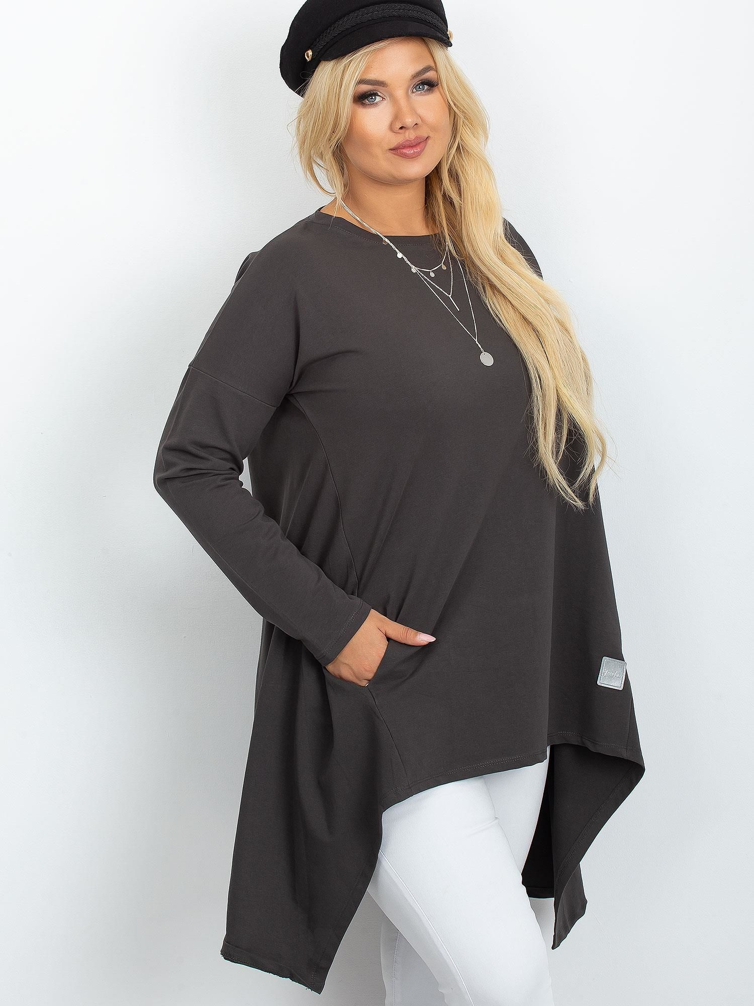 Grafitowa tunika plus size Andrea