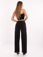 Schwarze Damenjeans mit weitem Bein SUBLEVEL.