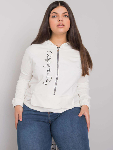 Ecru rozpinana bluza plus size Kaylee