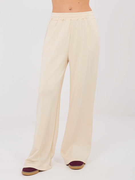 Jasnobeżowy dresowy komplet z bluzą oversize