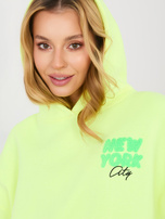 Fluo żółta damska bluza z napisami 3D