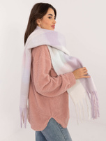 Hurtownia online Fioletowo-ecru długi szal damski