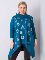 Morska bluza plus size z kapturem Aina