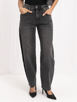Graphite women's balloon jeans with a high waist.