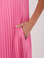 Różowa koktajlowa sukienka bez rękawów RUE PARIS 