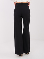 Czarne spodnie z szeroką nogawką RUE PARIS 