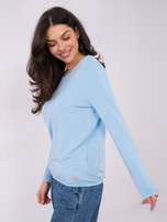 Jasnoniebieska casualowa bluzka z modalu