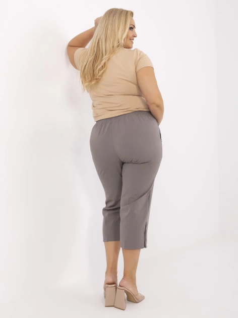 Ciemnoszare rybaczki plus size