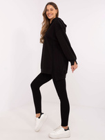 Hurt Czarny dresowy komplet z asymetryczną bluzą