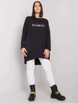 Czarna tunika plus size z kieszeniami Alexiah