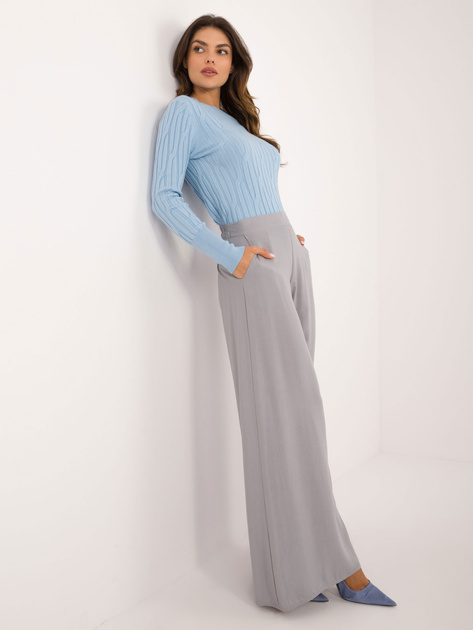 Hurt Jasnoniebieski damski sweter klasyczny we wzory