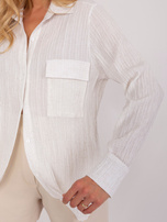 Hurt Ecru rozpinana koszula oversize z wiskozy