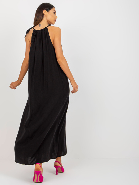 Hurt Czarna maxi sukienka na ramiączkach OCH BELLA