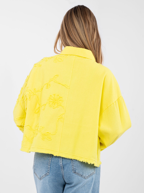 Żółta jeansowa kurtka oversize RUE PARIS