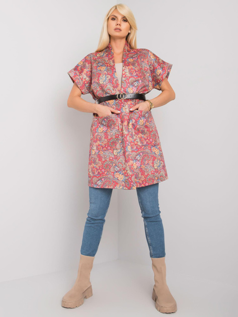 Czerwony płaszcz z krótkim rękawem Sonja