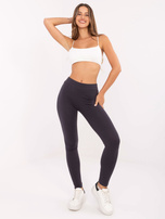 Grafitowe bawełniane legginsy BASIC FEEL GOOD 