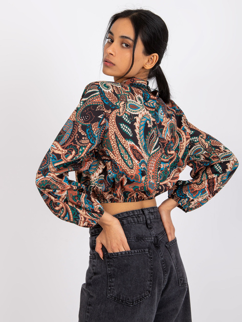 Czarna bluzka z printami Mia