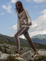 Brązowe legginsy z bawełny BASIC FEEL GOOD