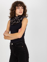 Hurtownia Czarno-ciemnoszary zimowy komin we wzory