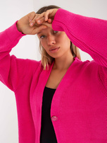 Hurt Fluo różowy długi sweter rozpinany z guzikami RUE PARIS 