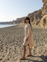 Beżowa koszula z kieszeniami Iliyana