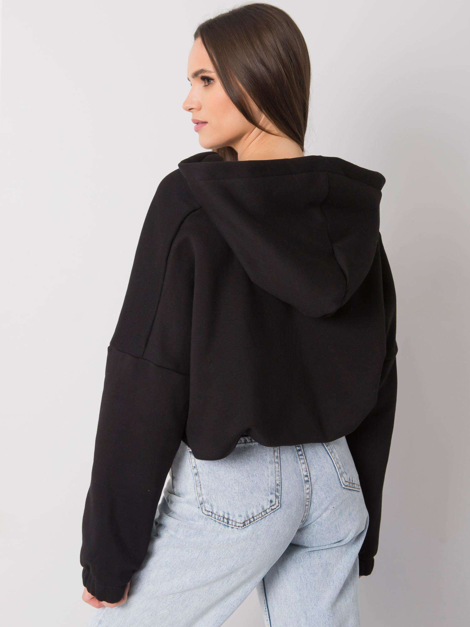 Black sweatshirt with embroidery Michelle RUE PARIS.