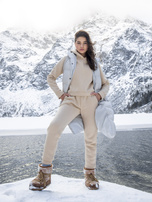 Jasnobeżowy komplet z bawełny Huguette