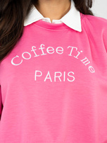 Ciemnoróżowy dresowy komplet  z miękkiego materiału 