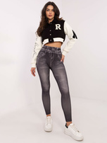 Hurt Czarne damskie legginsy z imitacją jeansu