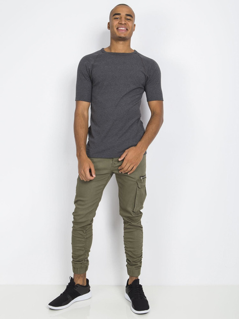 Ciemnoszary męski t-shirt termiczny