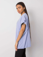 Niebieski t-shirt z naszyjnikiem Arianna RUE PARIS