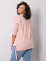 Brudnoróżowa bluzka z aplikacjami Cassia