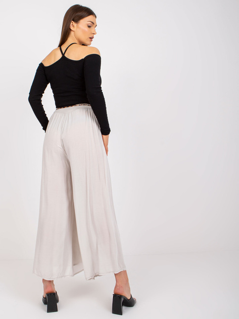 Jasnobeżowe spodnie palazzo z wiskozy Surie OCH BELLA