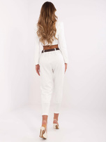 Hurtownia Ecru damskie spodnie dresowe z kieszeniami 