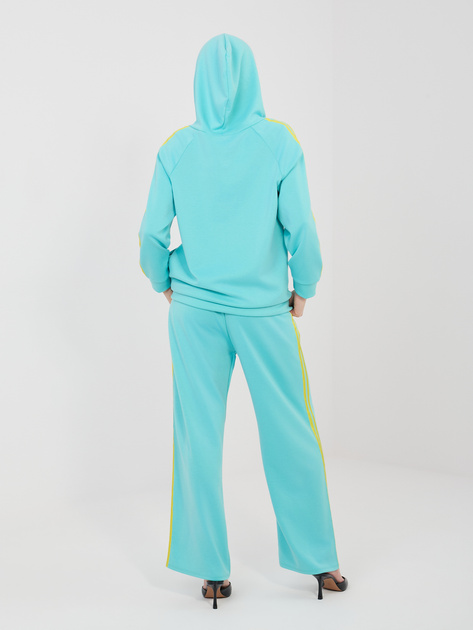 Turkusowy damski komplet z rozpinaną bluzą RUE PARIS