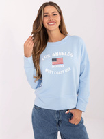 Jasnoniebieska bluza w amerykańskim stylu RUE PARIS 