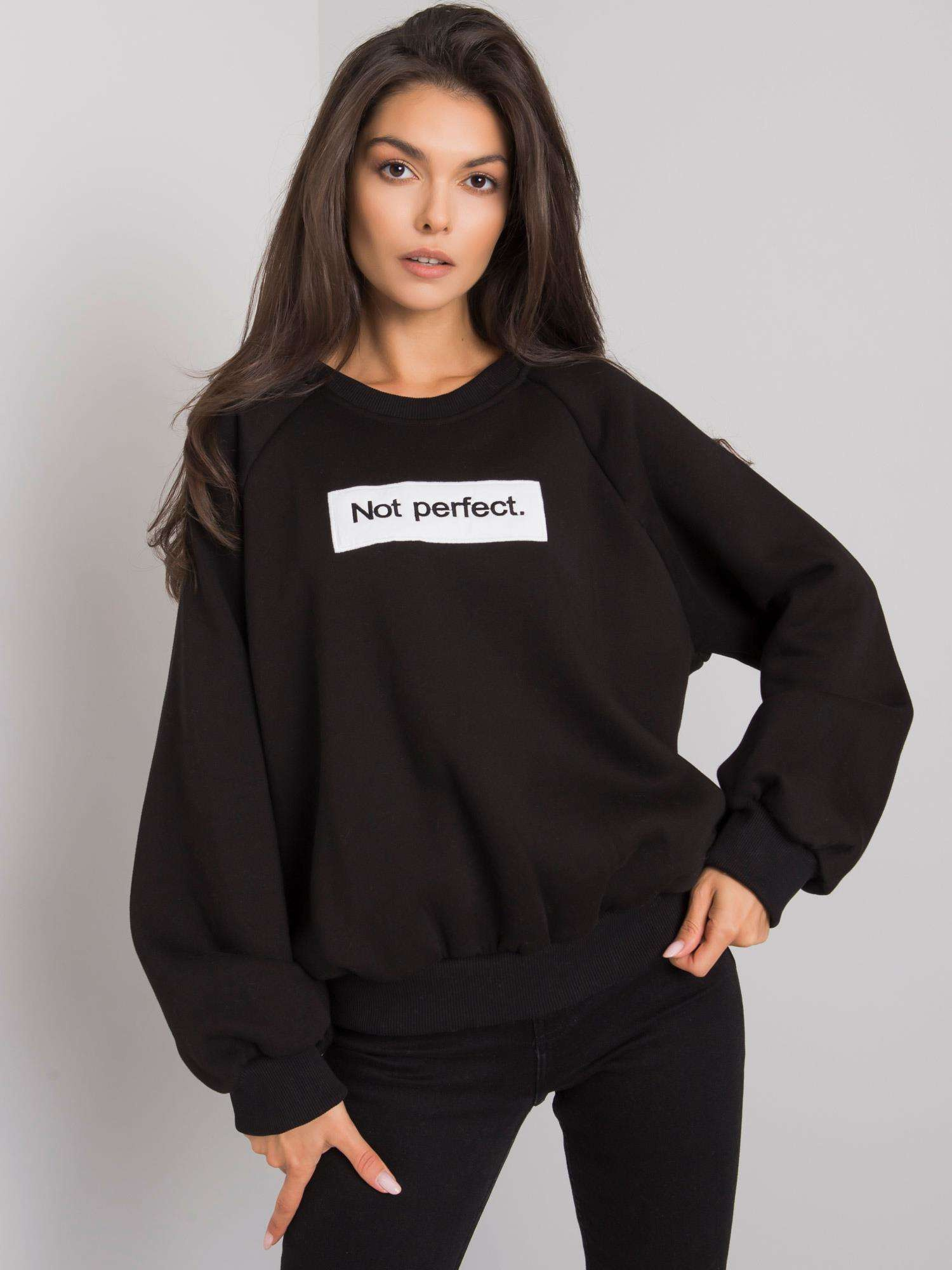 Czarna bluza bez kaptura Jordy